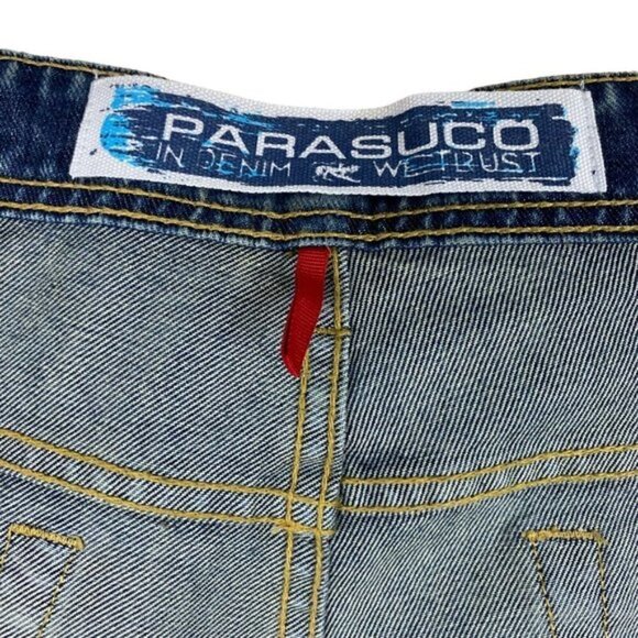 PARASUCO Men's Blue Mike Fit Destroyed Medium Rise Classic Slim Jeans 38 x 34 - Picture 11 of 14